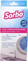 Sorbo 2-in-1 cloth - twee in een microvezeldoek - scrubben anti-kras en absorberen - met scrubpad extra vochtabsorberend