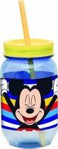 Giovas Drinkpotje Mickey Mouse Met Rietje Glas 550 Ml