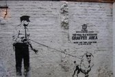 BANKSY Designated  Area (Police and a Dog) Canvas Print