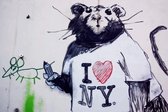 BANKSY I Love NY Rat Canvas Print