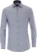 Venti Heren Overhemd Donkerblauw Strijkvrij Modern Fit - 44 (XL)