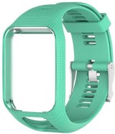 SmartphoneClip® Horlogeband Lichtgroen geschikt voor TomTom Runner 3 / Spark 3 - Horlogebandjes