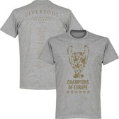 Liverpool Champions League 2019 Trophy Squad T-Shirt - Grijs - XXXL