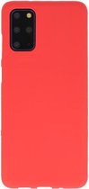 Bestcases Color Telefoonhoesje - Backcover Hoesje - Siliconen Case Back Cover voor Samsung Galaxy S20 Plus - Rood