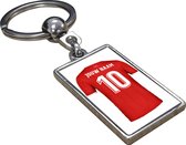 Marokko Shirt met Jouw Naam - Gepersonaliseerde Sleutelhanger met Jouw Naam en Nummer - Cadeau - Verjaardag - Kerst - Kado - Valentijn - Gepersonaliseerd Cadeau - Voetbal