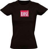 Rosé dames t-shirt zwart | grappig | funny | vrouwen | maat XL