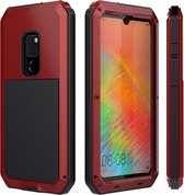 Tank Waterdicht Stofdicht Schokbestendig Aluminium + Siliconen Hoesje voor Huawei Mate 20 (Rood)