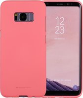 GOOSPERY SOFT FEELING voor Galaxy S8 Liquid State TPU Drop-proof Soft Protective Back Cover Case (roze)