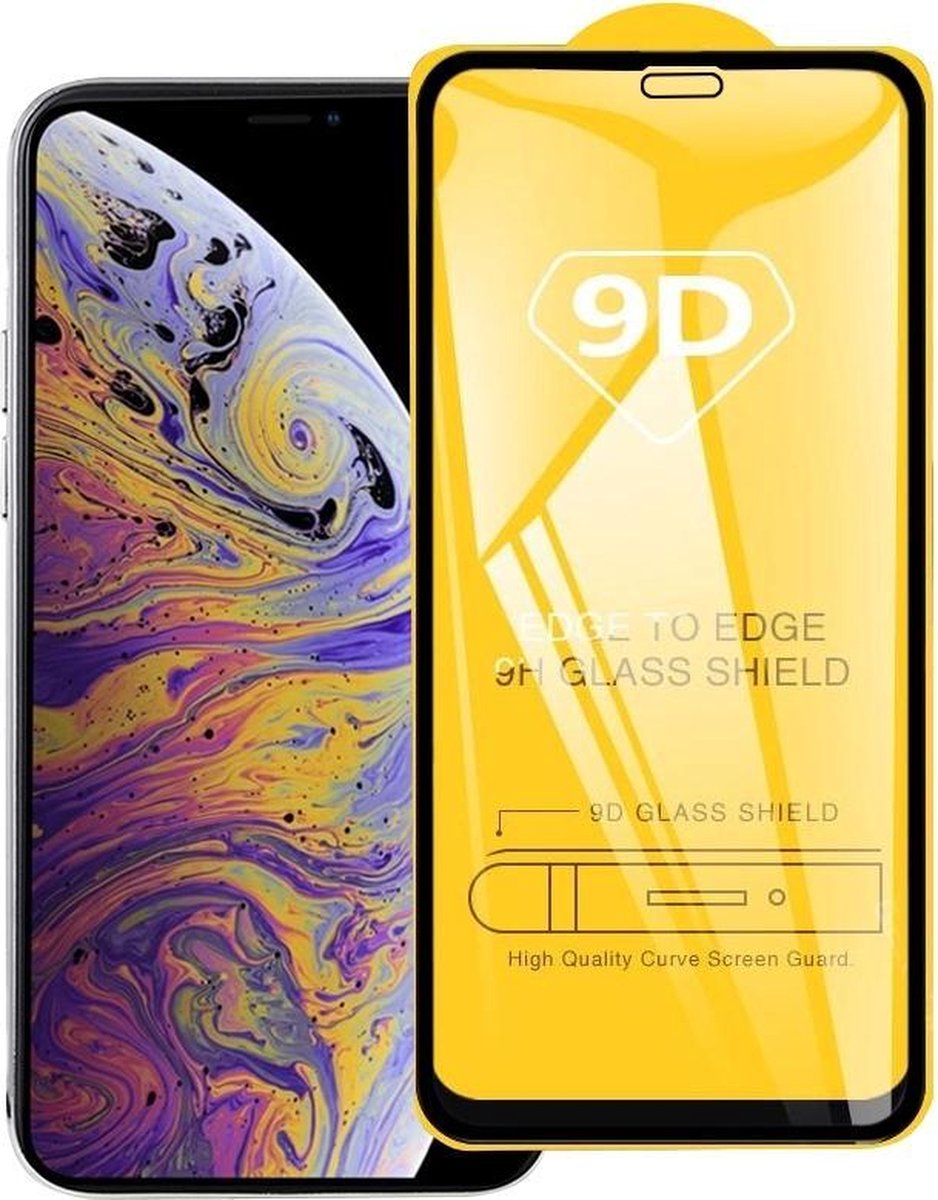 9H 9D Volledig Scherm Gehard Glas Screenprotector voor iPhone 11 Pro Max / XS Max