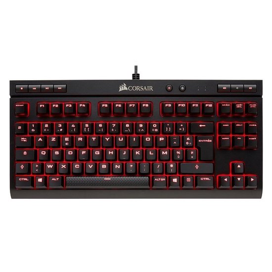 Corsair K63 Compact Red LED – Azerty – Cherry MX Red – Mechanisch Gaming Toetsenbord