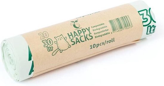 Happy Sacks biozakken 30 liter - 40 rol à 10 stuks | bol.com