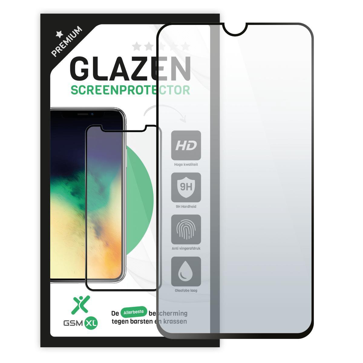 Huawei P30 - Premium full cover Screenprotector - Tempered glass - Case friendly