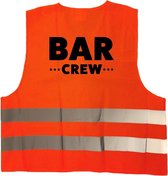 Bar crew vest / hesje oranje met reflecterende strepen voor volwassenen - personeel - horeca veiligheidshesjes / veiligheidsvesten