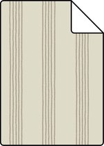 Proefstaal ESTAhome behang strepen bruin - 127616 - 26,5 x 21 cm
