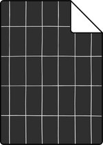 Proefstaal ESTAhome behangpapier kleine tegeltjes zwart en wit - 139032 - 26,5 x 21 cm