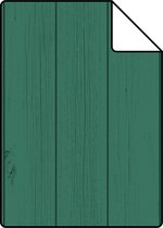 Proefstaal ESTAhome behangpapier smalle sloophout planken tropisch junglegroen - 128853 - 26,5 x 21 cm