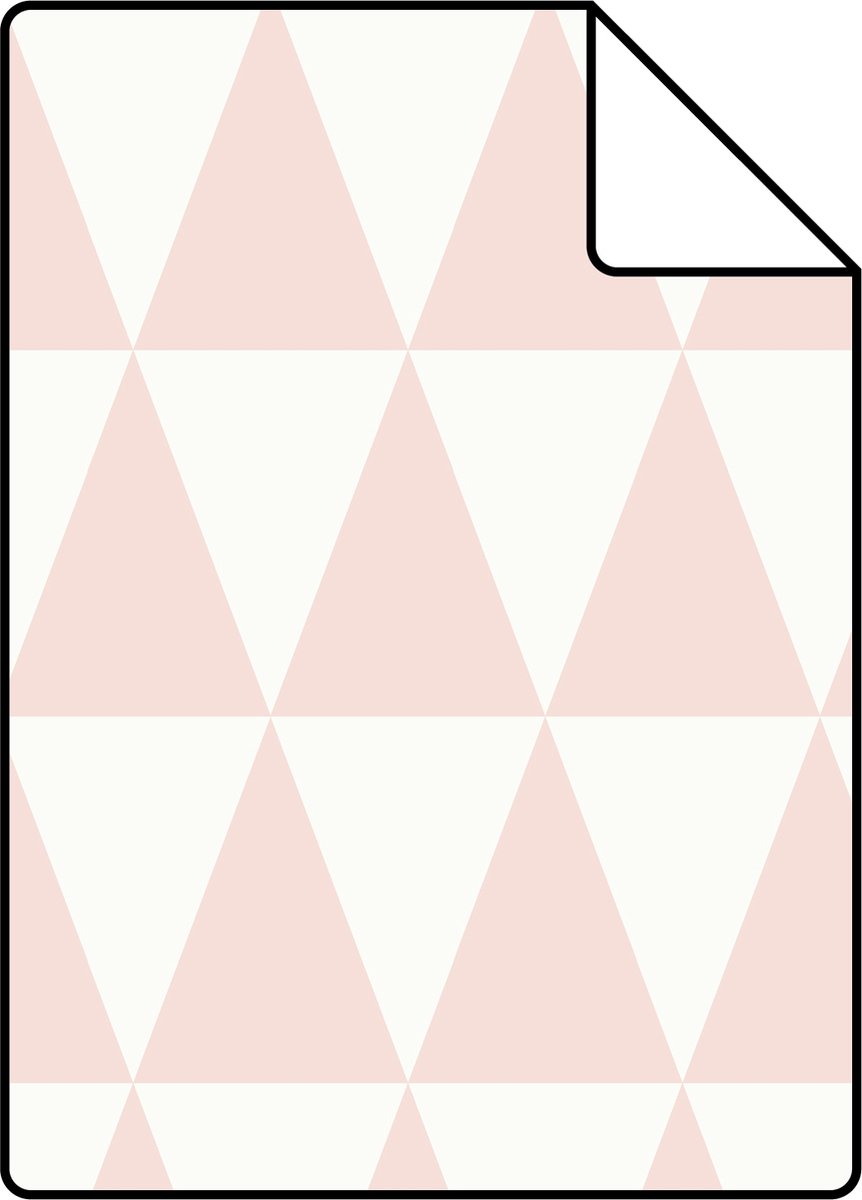 Proefstaal ESTAhome behang grafisch geometrische driehoeken perzik roze - 26.5 x 21 cm - 148670-S