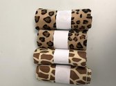 Deco doekjes van home deco, panter en giraffe ( 4 stuks)