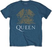 Queen Heren Tshirt -2XL- Crest Blauw