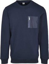 Urban Classics Crewneck sweater/trui -S- Military Blauw