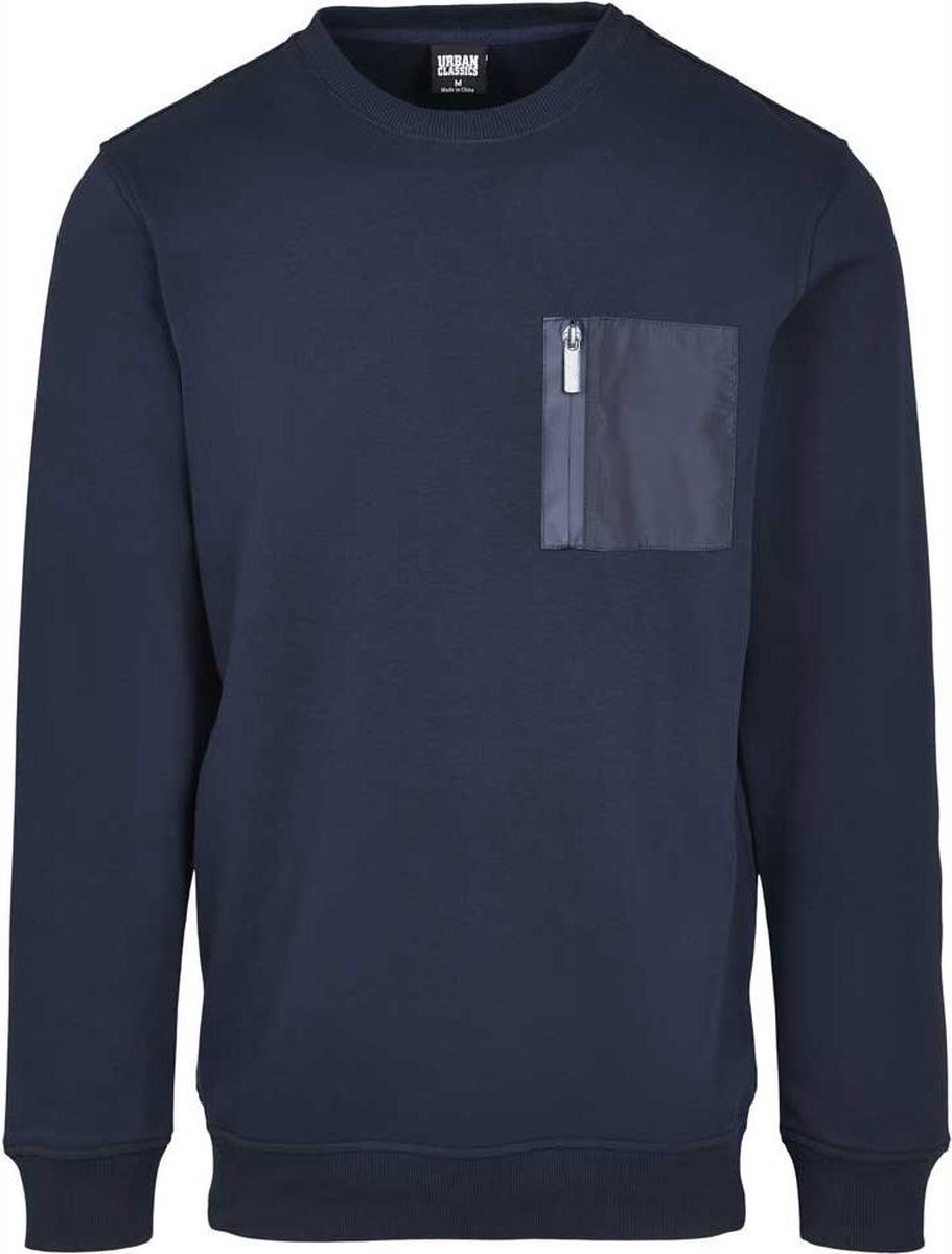 Urban Classics Military Crewneck sweater/trui S Blauw