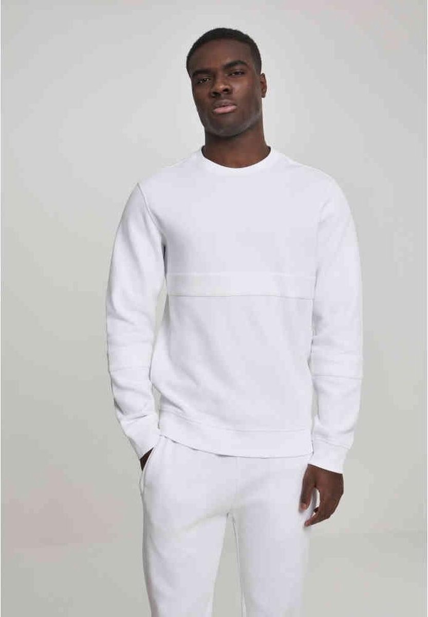 Urban Classics Sweater/trui -S- Heavy Pique Crew Wit