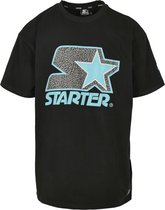 Starter Heren Tshirt -M- Starter Multicolored Logo Zwart