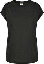Urban Classics - Organic Extended Shoulder Dames T-shirt - 5XL - Zwart