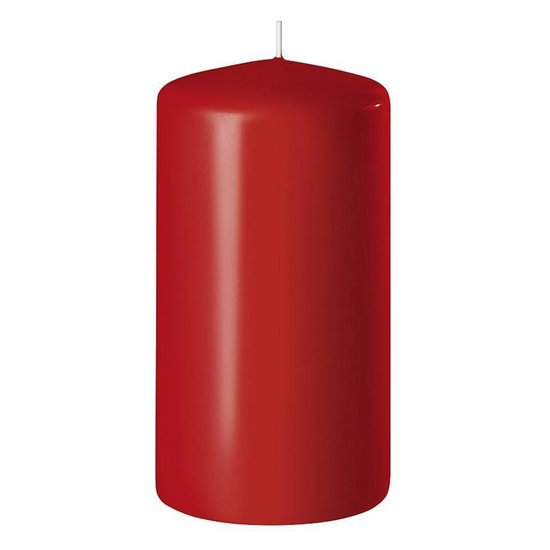 Volwassen Afdeling nikkel 2x Rode cilinderkaarsen/stompkaarsen 6 x 10 cm 36 branduren - Geurloze  kaarsen rood -... | bol.com