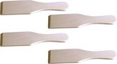 HI Gourmetspatels - 4x stuks - hout - 15 cm - Spateltjes voor gourmetten/grillen/raclette