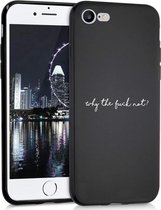 iMoshion Design voor de iPhone SE (2020) / 8 / 7 hoesje - Why The Fuck Not - Zwart
