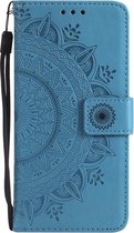 Shop4 - iPhone SE (2022) / SE (2020) / 8 / 7 Hoesje - Wallet Case Mandala Patroon Blauw