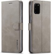 Samsung Galaxy A41 Hoesje - Luxe Book Case - Grijs