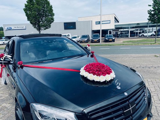 Verbanning Nageslacht boom EVA Luxe Trouwauto Versiering – Bruiloft Autodecoratie - Bloemen voor op de  Auto... | bol.com