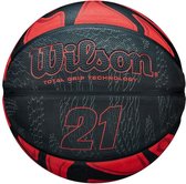 Wilson Basketbal 21 Series Rubber Zwart/rood Maat 7