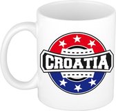 Croatia / Kroatie embleem theebeker / koffiemok van keramiek - 300 ml - Kroatie landen thema - supporter beker / mokken