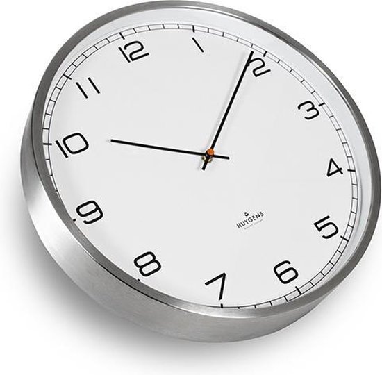 Oneerlijkheid En Denken Huygens - One Arabic 25cm - RVS - Wandklok - Stil - Quartz uurwerk | bol.com