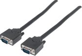 Manhattan 311748 VGA-kabel VGA Aansluitkabel VGA-stekker 15-polig, VGA-stekker 15-polig 3.00 m Zwart Schroefbaar
