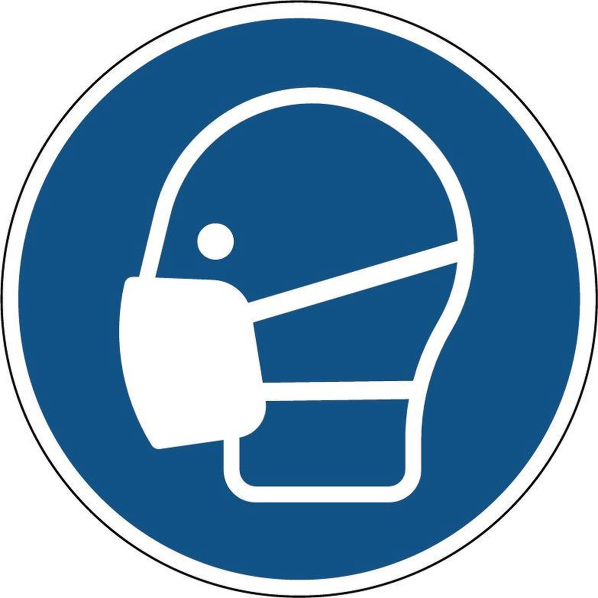 Handen wassen verplicht gebods- Ø 100 mm - Sticker thumbnail 2