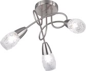 LED Plafondlamp - Plafondverlichting - Trion Kalora - E14 Fitting - Rond - Mat Nikkel - Aluminium - BES LED