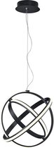 LED Hanglamp - Trion Compito - 45W - Warm Wit 3000K - Dimbaar - Rond - Mat Zwart - Aluminium - BES LED