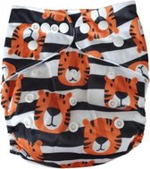 Wasbare luier Bababoe  / Pocket luier Fleece - met bamboe inlegger/ Tiger