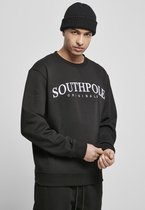 Southpole Sweater/trui -S- Script 3D Embroidery Crew Zwart