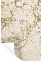 Stickers muraux - Marbre - Or - Paillettes - 80x120 cm - Feuille adhésive