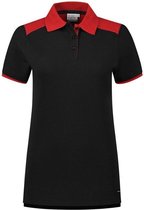 Santino Tivoli 2color Dames Polo-shirt (210g/m2) - Zwart | Rood - XXL