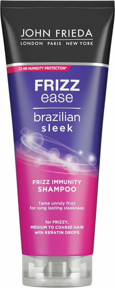 John Frieda Frizz Ease Brazilian Sleek Shampoo - 4 x 250 ml - Voordeelverpakking