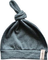 Pompelmoes - Babymuts met knoopje - Grijs