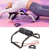 3 in 1 indoor multifunctionele yoga-schuimroller + push-up houder + trekkoord fitnessapparatuur set (zwart)