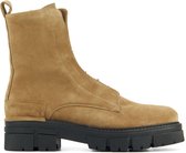 Cashott Vrouwen Suède       Veterboots / Laarzen / Damesschoenen 26140 - Taupe - Maat 40