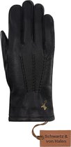 Schwartz & von Halen Leren Handschoenen voor Heren Charles - luxe hertenleren handschoenen met voering van cashmere/wol Premium Handschoenen Designed in Amsterdam - Zwart maat 10,5